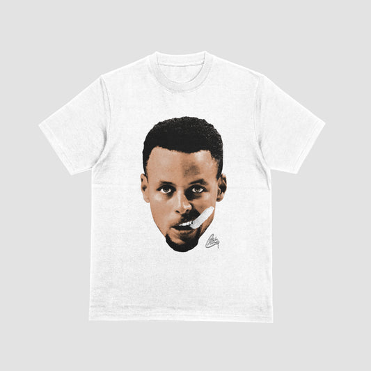 STEPH CURRY FACE GRAPHIC PRINT SHORT SLEEVE T-SHIRT