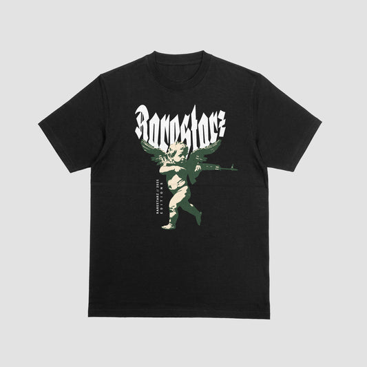 CUPID SNIPER GRAPHIC PRINT SHORT SLEEVE T-SHIRT