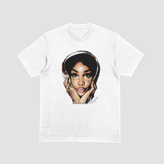 SZA FACE GRAPHIC PRINT SHORT SLEEVE T-SHIRT